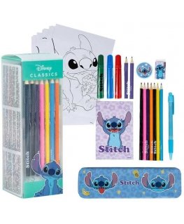 Stitch-paperisetti, sininen 24 kpl