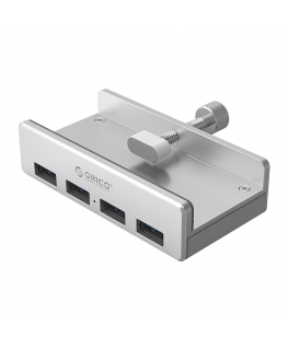 Orico MH4PU Hub Clamp-Mounted 4x USB-A 3.0 - silver