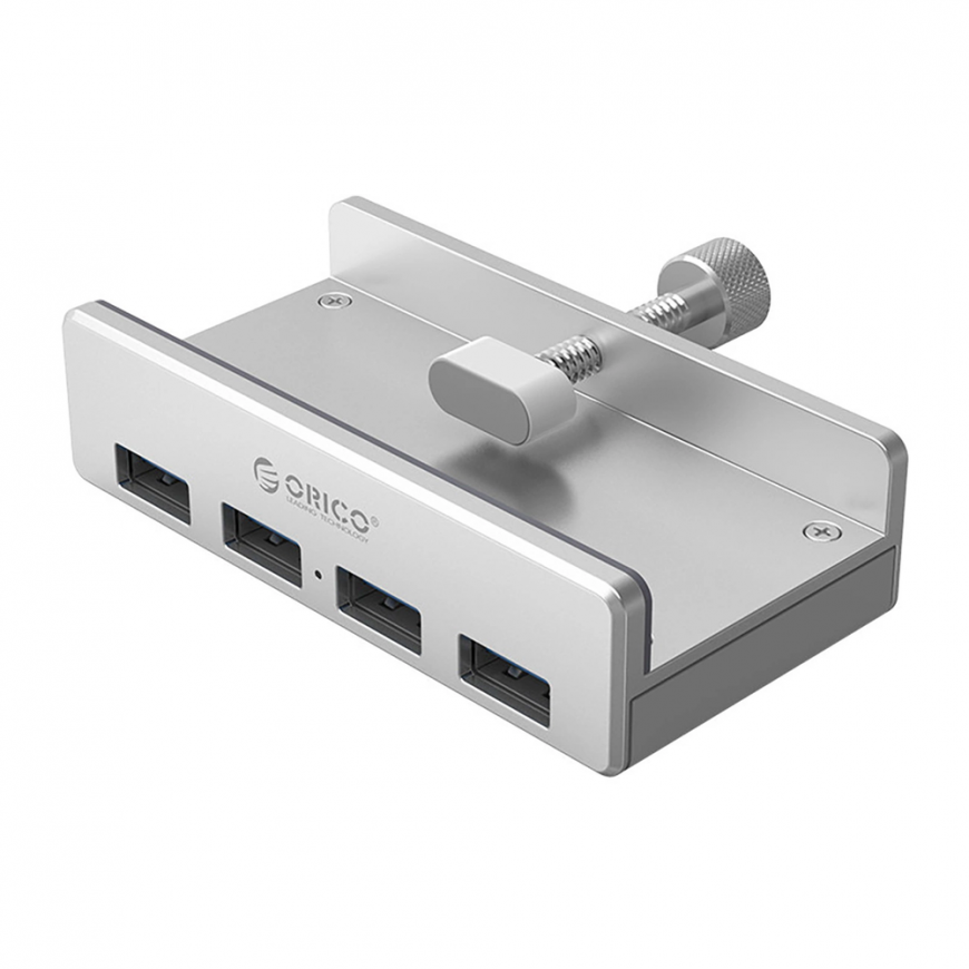 Orico MH4PU Hub Clamp-Mounted 4x USB-A 3.0 - silver