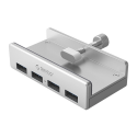 Orico MH4PU Hub Clamp-Mounted 4x USB-A 3.0 - silver