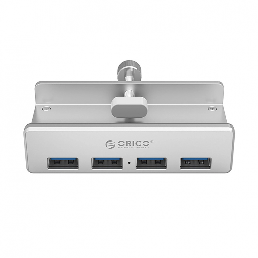Orico MH4PU Hub Clamp-Mounted 4x USB-A 3.0 - sidabro spalvos – 2