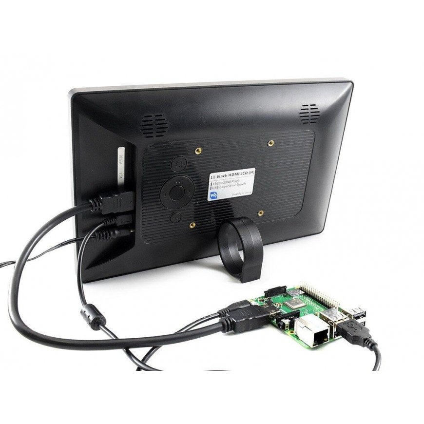 Touchscreen (H), capacitive LCD IPS 11.6 1920x1080px HDMI + USB, for Raspberry Pi 4B / 3B+ / 3B / 2B / Zero, Waveshare 15599 – 4