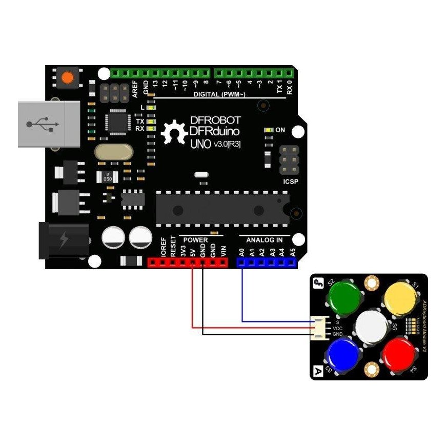 Dfrobot ADKeyboard v2, keyboard module with colored buttons – 3