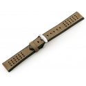 Pacific W80 beige/black leather watch strap - 20mm Pacific W80 beige/black leather watch strap - 20mm