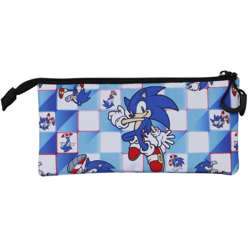 Karactermania Sonic The Hedgehog Blue Lay triple pencil case