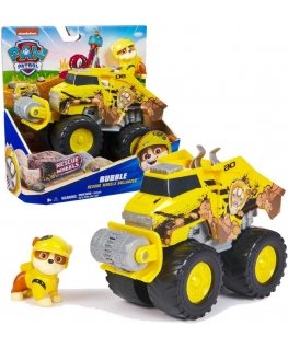 Paw Patrol Rubble Rescue Wheels Off-Road Construction Vehicle with 6 cm Monster Truck Bulldozer Figure