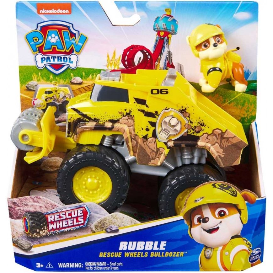 Paw Patrol griuvėsių gelbėjimo ratai visureigio statybinė transporto priemonė su 6 cm figūra Monster sunkvežimio buldozeris – 4