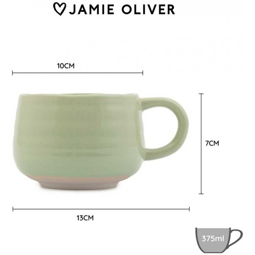 Jamie Oliver Big Love Cozy Cuppa Green keraaminen muki 375ml – 3
