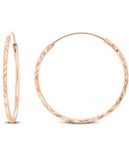 Brilio Silver Brilio Silver Polished bronze hoop earrings EA01R