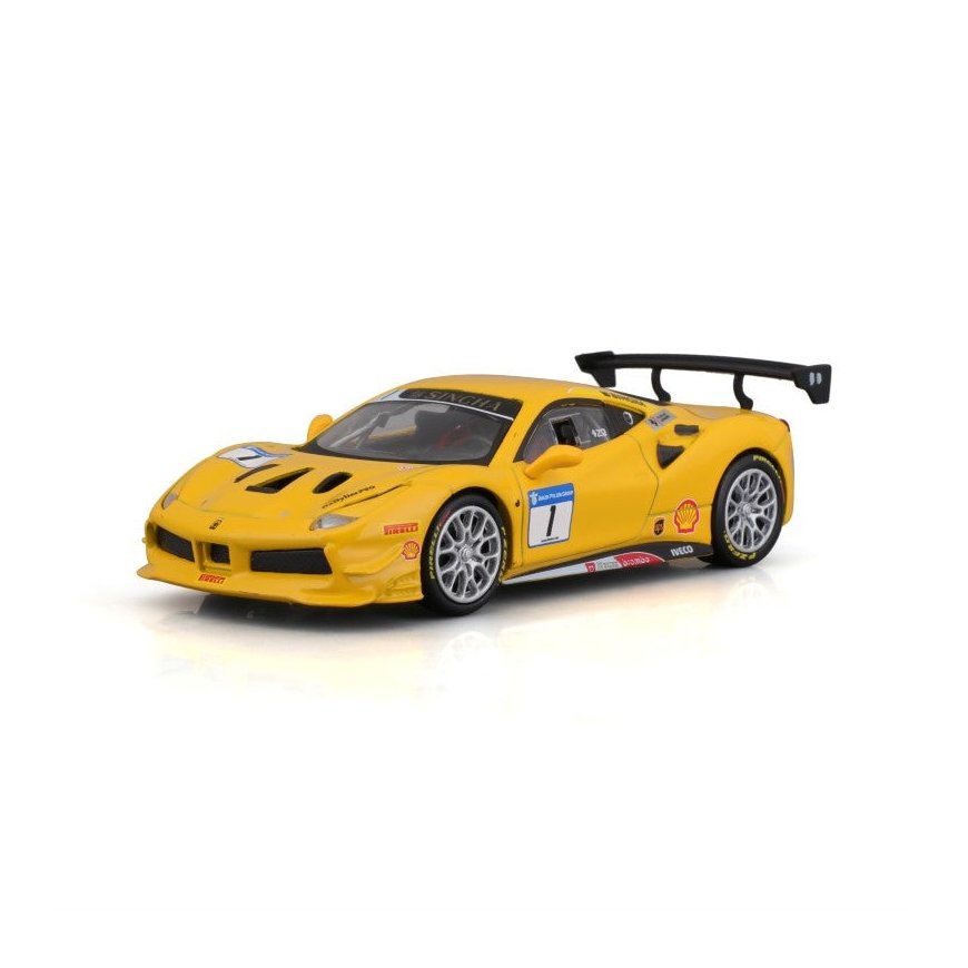 BBURAGO Ferrari 488 Challenge Supermašīnas modelis Iepriekš samontēts 1:43