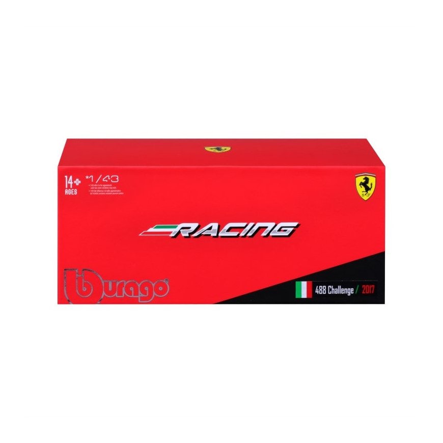 BBURAGO Ferrari 488 Challenge Supermašīnas modelis Iepriekš samontēts 1:43 – 4
