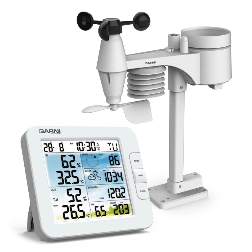 GARNI 925T skaitmeninė oro stotelė Balta LCD DC / akumuliatorius „Wi-Fi“ – 3