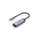 UNITEK V1415A video kabeļu aksesuārs 0,15 m USB Veids-C DisplayPort Pelēks