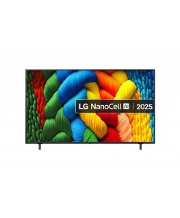 LG NanoCell AI 65NANO80A6B 165,1 cm (65") 4K Ultra HD Viedtelevizors Wi-Fi Melns