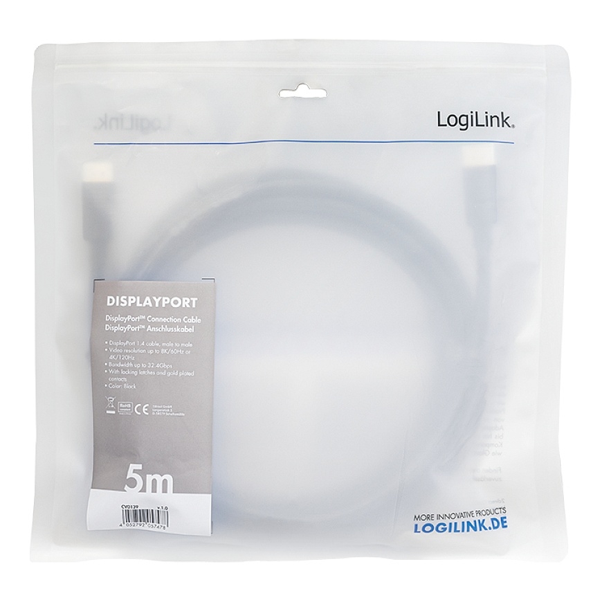 LogiLink CV0139 DisplayPort-kaabel 5 m Must – 4