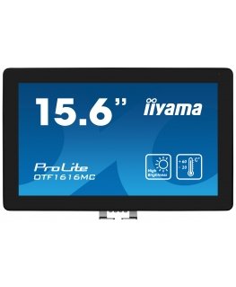 iiyama OTF1616MC-B1 infonäyttö Digitaalinen litteä infotaulu 39,6 cm (15.6") LCD 1100 cd/m² Full HD musta Kosketusnäyttö
