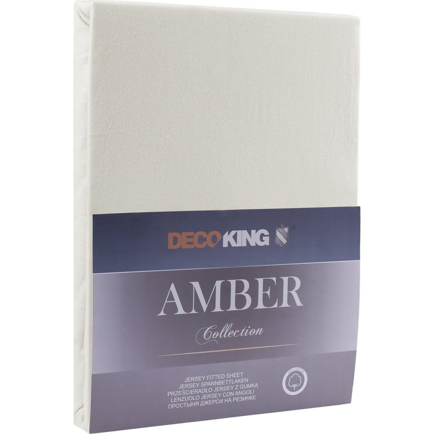 DecoKing knitted Amber Ecru sheets or rubber, 90x200 cm
