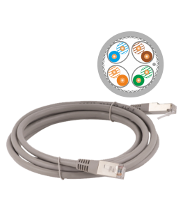 Alantec Pečcord S / FTP, cat.6A, LSOH, 10m, gray (KKS6ASZA100)