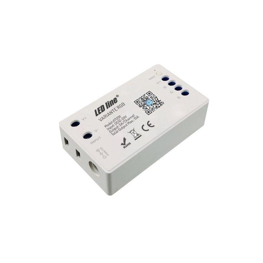 LED controller, 12-24V, 4x4A, single color, DIM, Wi-Fi TUYA VARIANTE +RF, LED LINE – 4