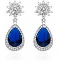 Agat Beautiful silver earrings with blue zircons AGT-E151PBL Agat Beautiful silver earrings with blue zircons AGT-E151PBL