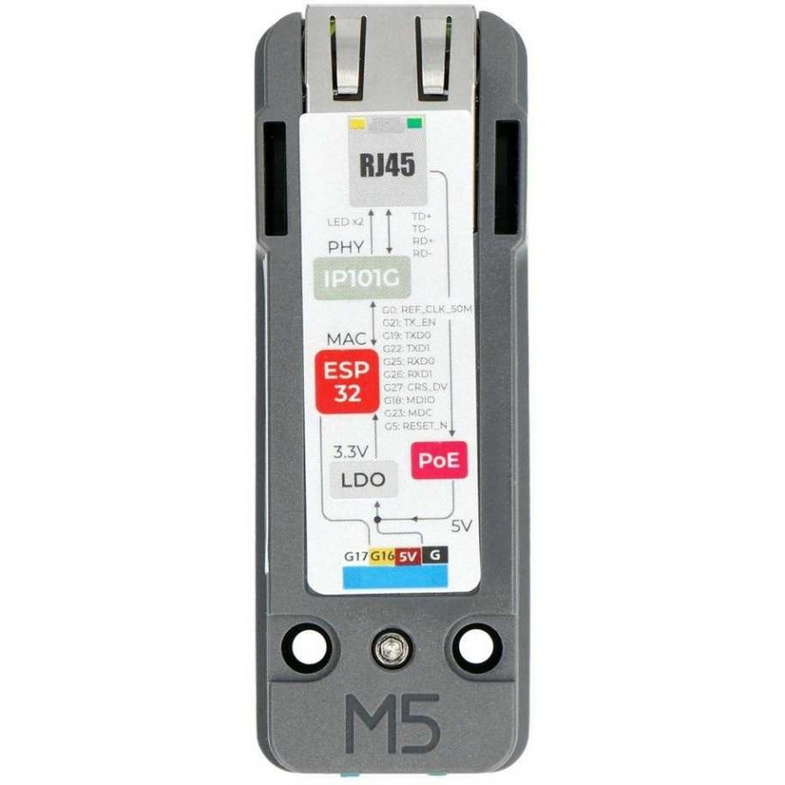 Ethernet ryšio modulis su PoE prievadu - ESP32 - M5Stack kūrimo modulių išplėtimo blokas – 3