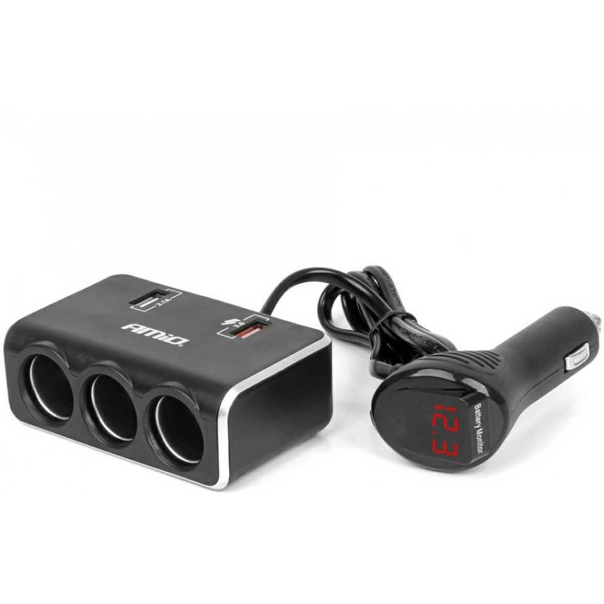 AMiO Cigarette lighter socket splitter with