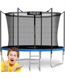 8 ft / 252 cm garden trampoline with inner net and Neo-Sport ladder