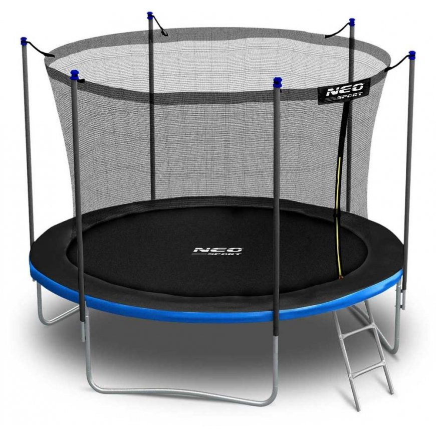 8 ft / 252 cm garden trampoline with inner net and Neo-Sport ladder – 2
