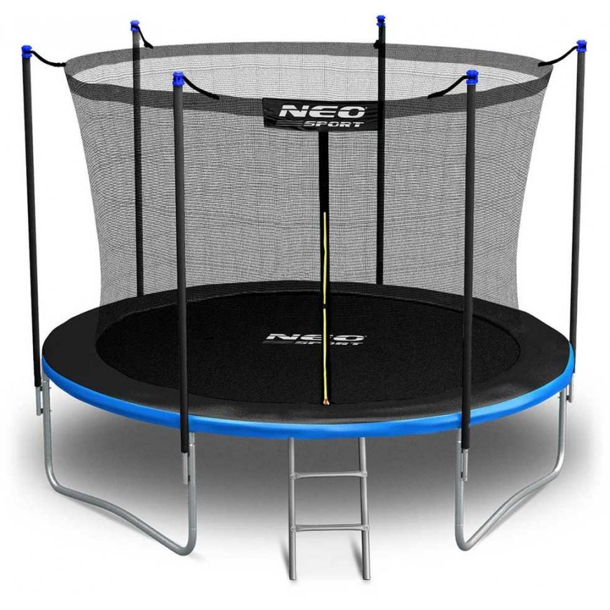 8 ft / 252 cm garden trampoline with inner net and Neo-Sport ladder – 3