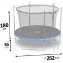 8 ft / 252 cm garden trampoline with inner net and Neo-Sport ladder