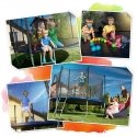 8 ft / 252 cm garden trampoline with inner net and Neo-Sport ladder