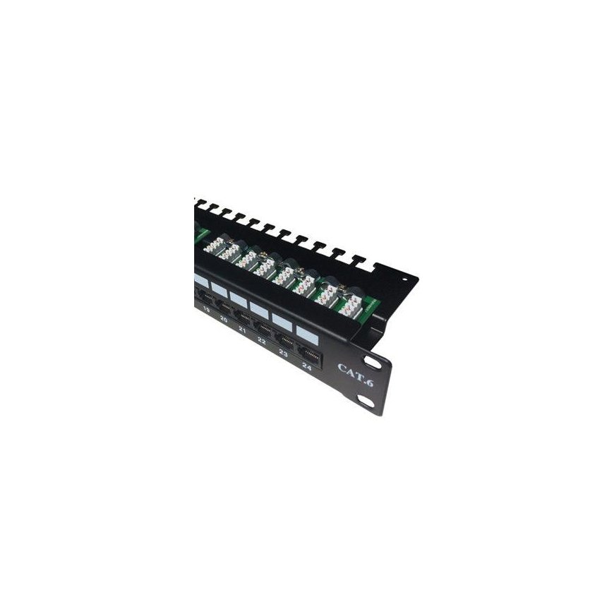 DATACOM Patch panel 19" UTP 24 port CAT6 LSA 1U BK (3x8p) top