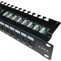 DATACOM Patch panel 19" UTP 24 port CAT6 LSA 1U BK (3x8p) top DATACOM Patch panel 19" UTP 24 port CAT6 LSA 1U BK (3x8p) top