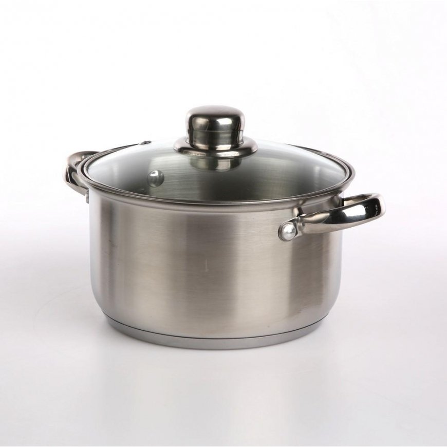 FABIO STAINLESS STEEL POT 2.6L. 18CM WITH GLASS LID – 2