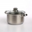FABIO STAINLESS STEEL POT 2.6L. 18CM WITH GLASS LID FABIO STAINLESS STEEL POT 2.6L. 18CM WITH GLASS LID
