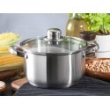 FABIO STAINLESS STEEL POT 2.6L. 18CM WITH GLASS LID FABIO STAINLESS STEEL POT 2.6L. 18CM WITH GLASS LID