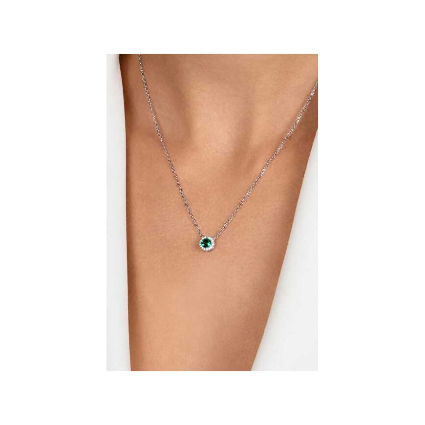 Brilio Silver Shiny silver necklace with zircons NCL136WG – 3