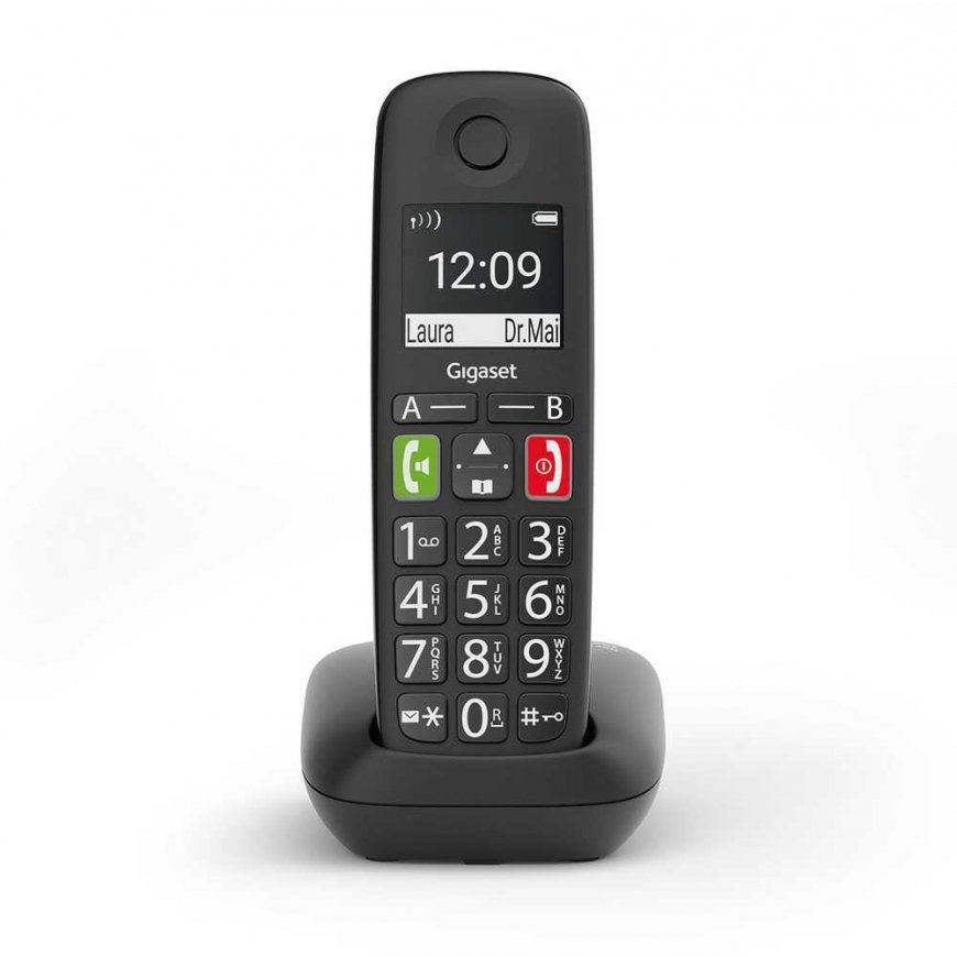 Telefonas Gigaset E290, Juodas