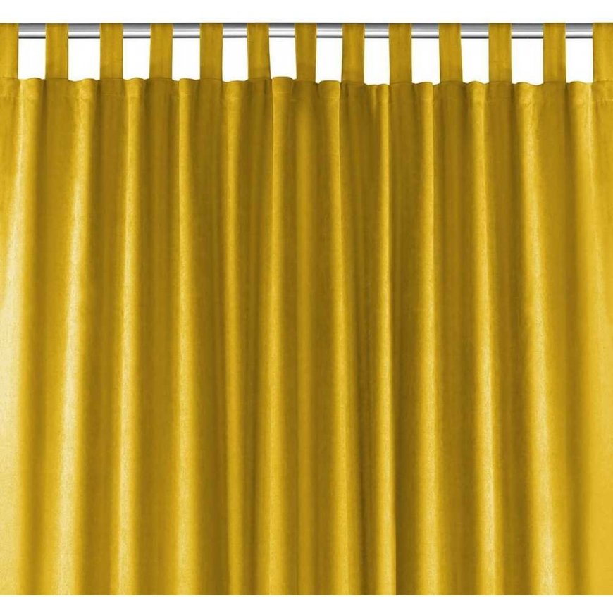 Homede Curtains CHENILLE TAB MUSTARD 140x175