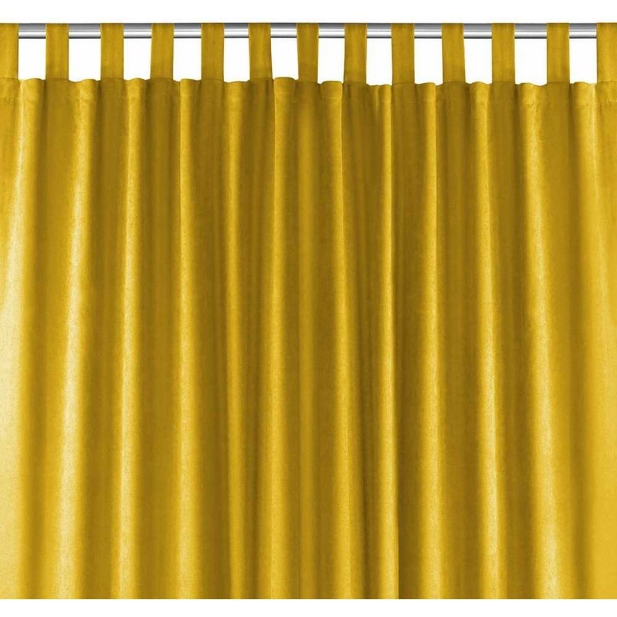 Homede Užuolaidos CHENILLE TAB MUSTARD 140x175 – 3