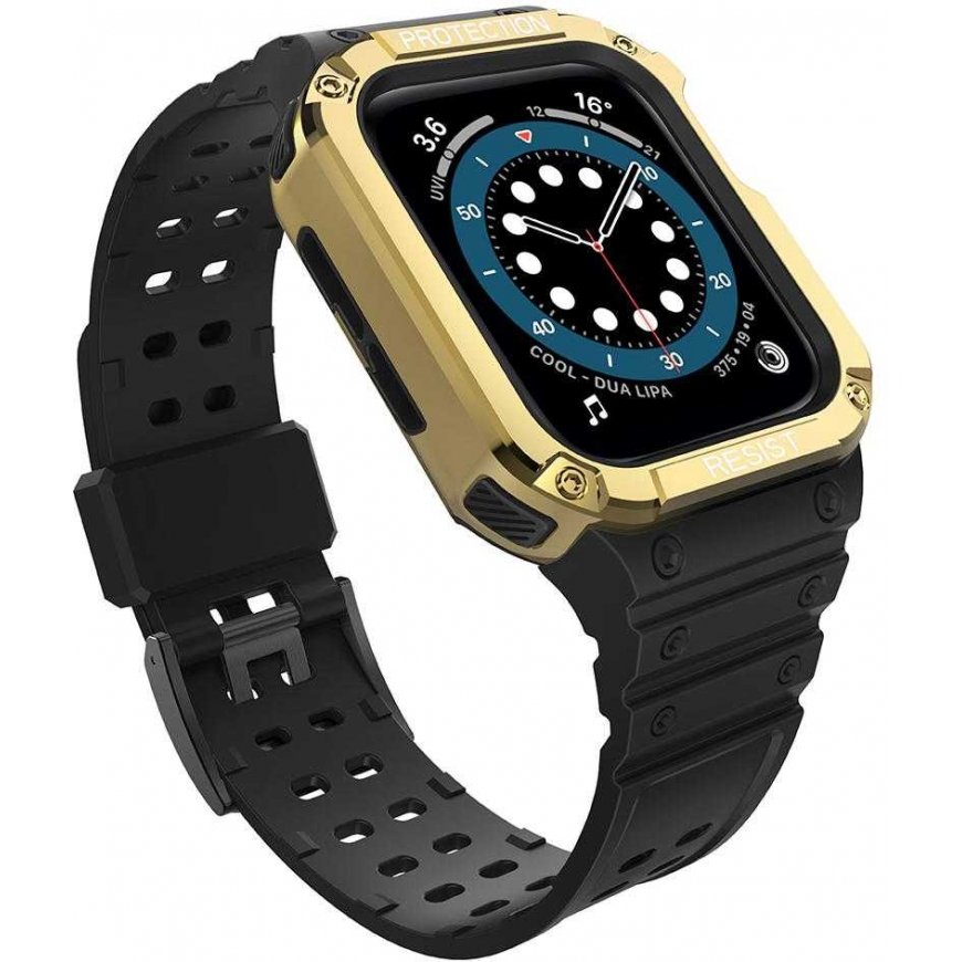 Smartwatch Apple SE/7 silicone Hurtel strap, Black, 38/40/41mm
