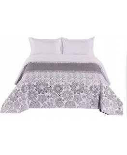 Dvipusė lovatiesė DecoKing ALHAMBRA 170x210 cm, pilkos/baltos spalvos