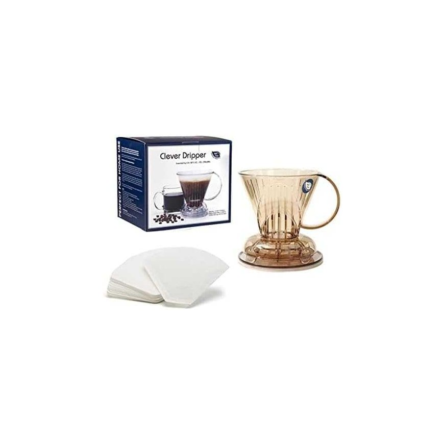 Clever Dripper - L 500ml läpikuultava + 100 suodatinta – 4