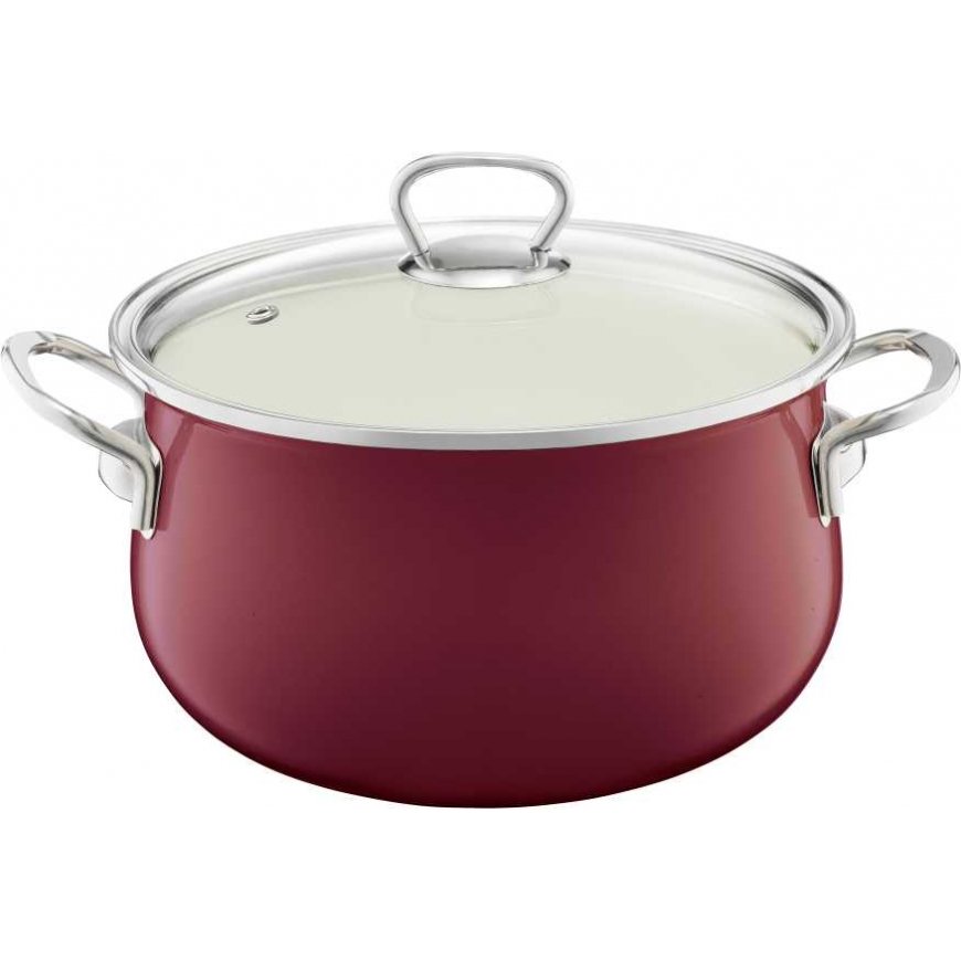 Emalia Olkusz Enamel pot with lid