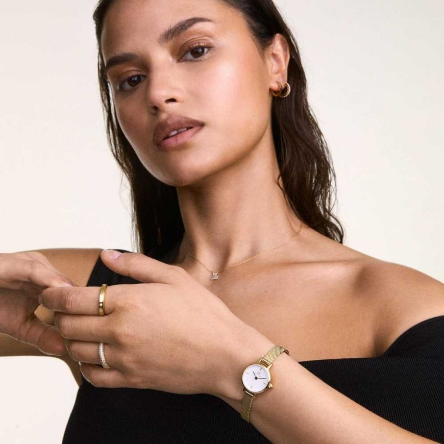 Naisten kello DANIEL WELLINGTON Petite Mini Gold ruostumaton teräs 19mm DW00100745 + BOX (zw523b) – 2