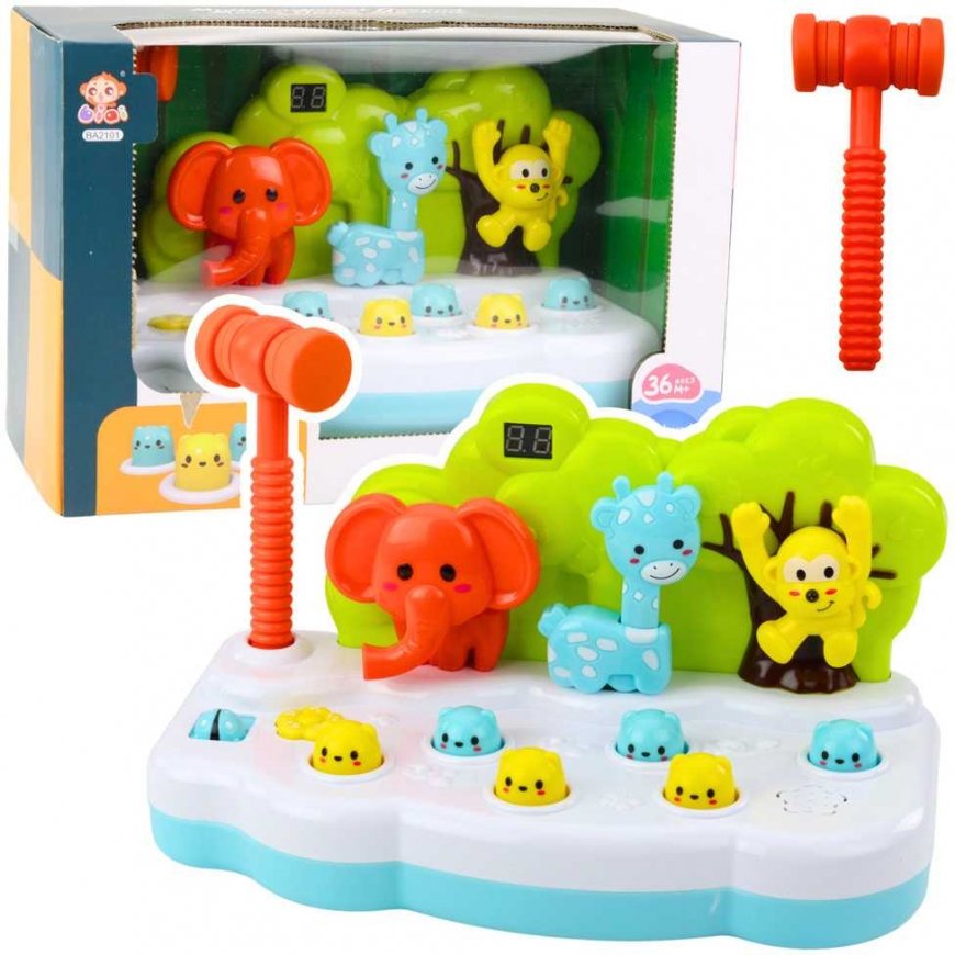 Lean Toys Animal Skill Game Whack-A-Mole Counter Hammer Colorful