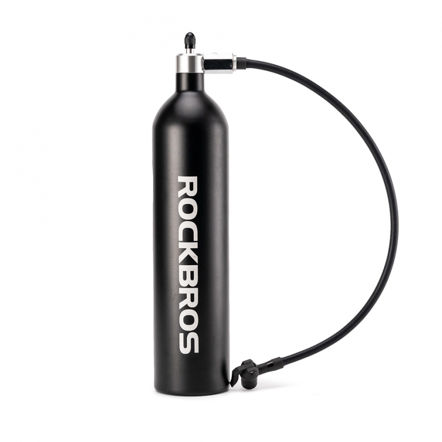 Rockbros Tubeless Tire Inflator 200 PSI 1.2l - Juodas