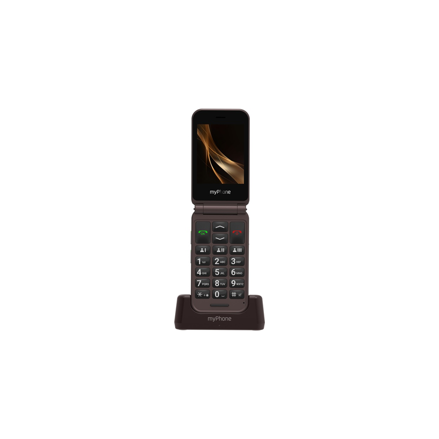 myPhone Harmony LTE Praline Collection | Brown | 2.8+1.44 " | IPS | 48 MB | 128 MB | Single SIM | MicroSD | 3G | Bluetooth | 5.1 – 3
