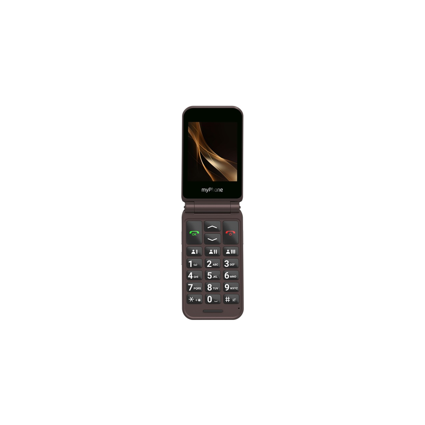 myPhone Harmony LTE Praline Collection | Brown | 2.8+1.44 " | IPS | 48 MB | 128 MB | Single SIM | MicroSD | 3G | Bluetooth | 5.1 – 4