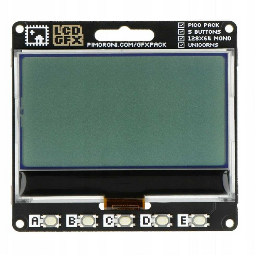 Pico GFX Pack - Monochromatic LCD Display - RGBW Illumination - for Raspberry Pi Pico - PiMoroni PIM656 – 4